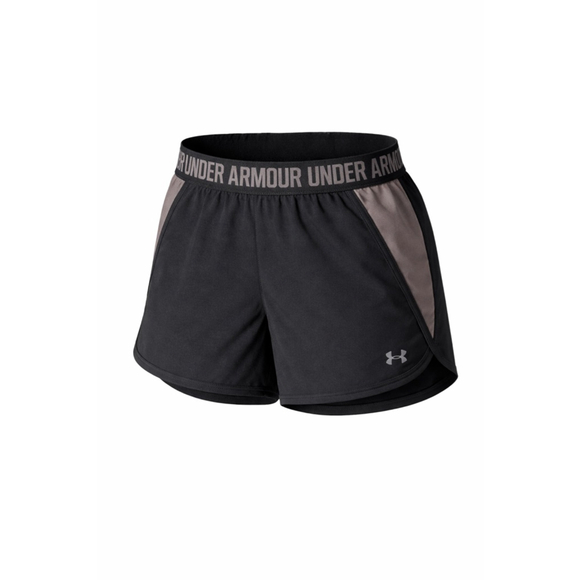 Under Armour Pants - Under Armour Women’s Running Shorts Black/Gray/Purple Logo Sz S